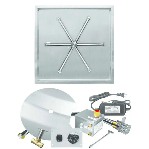 Firegear 32" Square DIP Propane Gas AWS Fire Pit - FPB-32SBSAWS-P