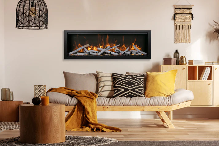 Amantii Symmetry Bespoke - 50" Electric Fireplace featuring Thermostatic Remote, WiFi capable and a Selection of Media Options -SYM-50-BESPOKE