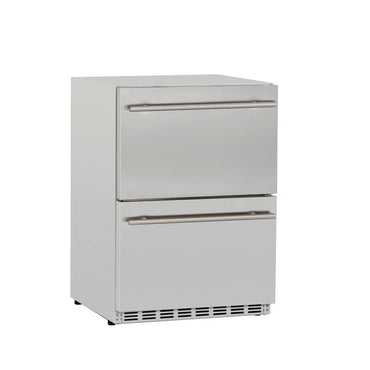 TrueFlame 24" 5.3c Deluxe Outdoor Rated 2-Drawer Fridge - AMD-RFR-24D-R-A