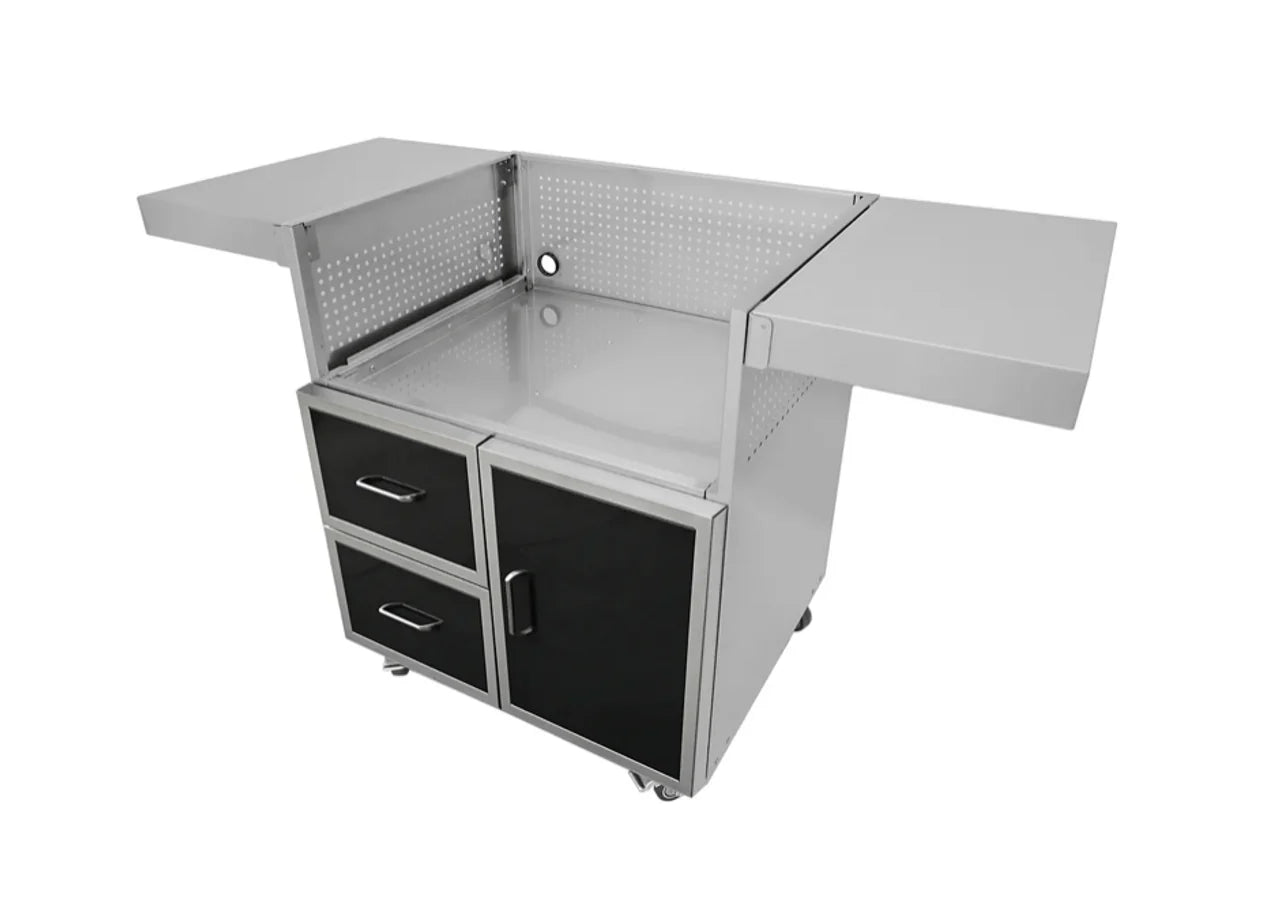 Wildfire Ranch PRO 36" Black Stainless Steel Grill Cart - WFCART36-BSS