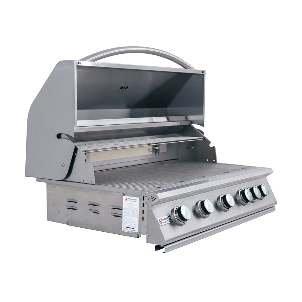 RCS 40" Premier Built-In Grill, 5-Burner w/ Rear Infrared & Grill Lights – Propane – RJC40AL LP