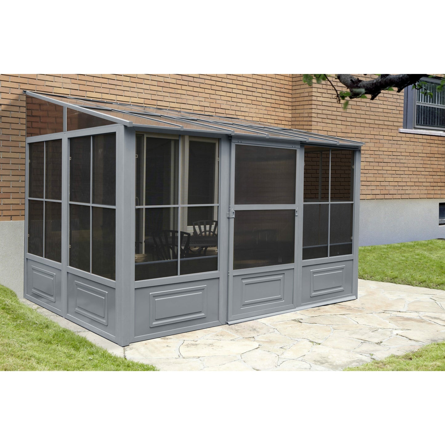 Gazebo Penguin Florence Add-A-Room 8 Ft. x 12 Ft. in Slate - W1207-32