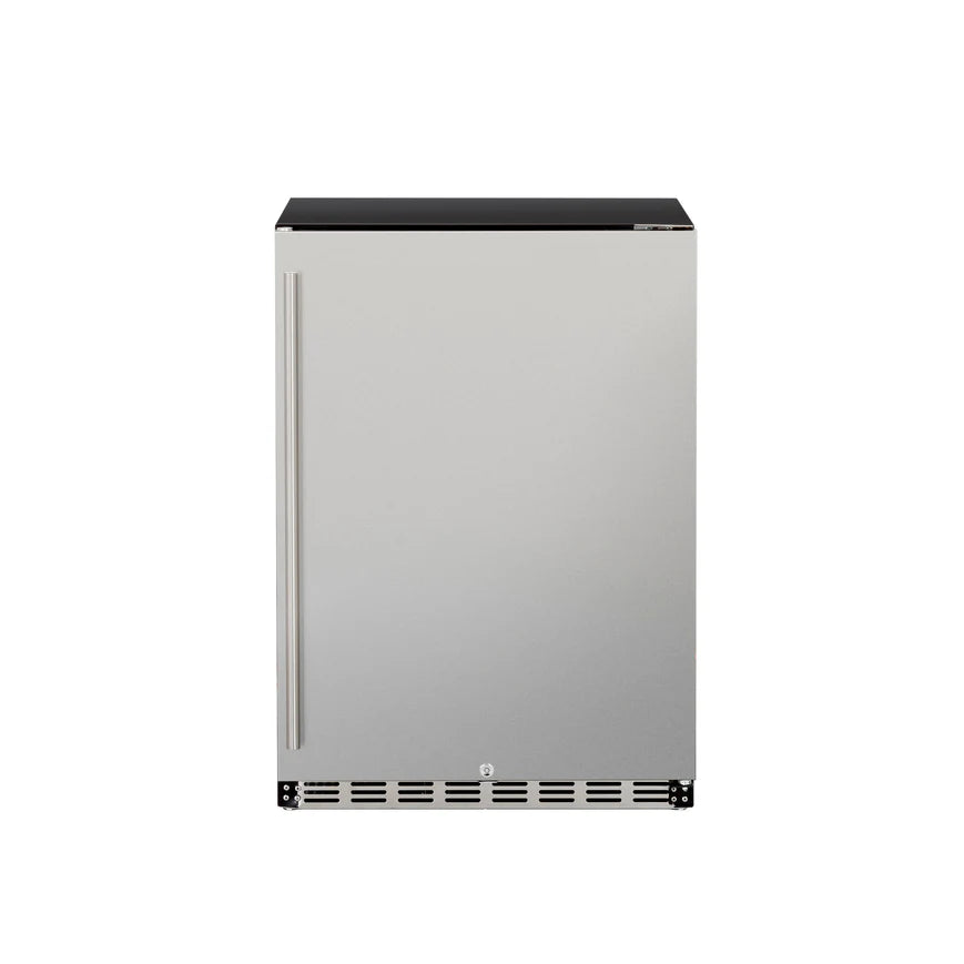 TrueFlame 24" 5.1c Outdoor Rated Fridge (Available in 2 Door Types) - AMD-RFR-24S-A