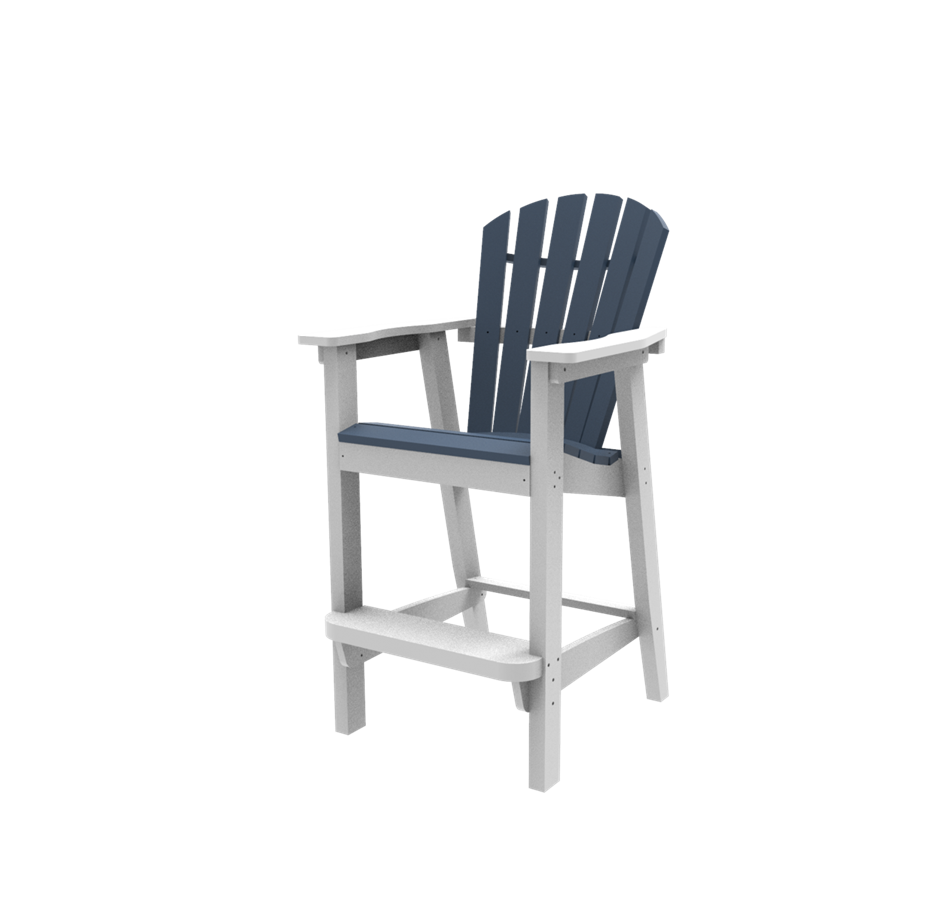 Seaside Casual Adirondack Shellback Bar Chair - 060