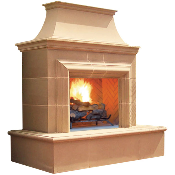 American Fyre Designs 16'' Rectangle Bullnose Reduced Cordova Fireplace - 023-20-N-CB-LBC