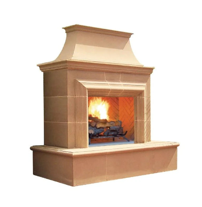 American Fyre Designs Reduced Cordova Fireplace 16" Rectangle Bullnose, No Recess - 023-20-N-CB-RBC