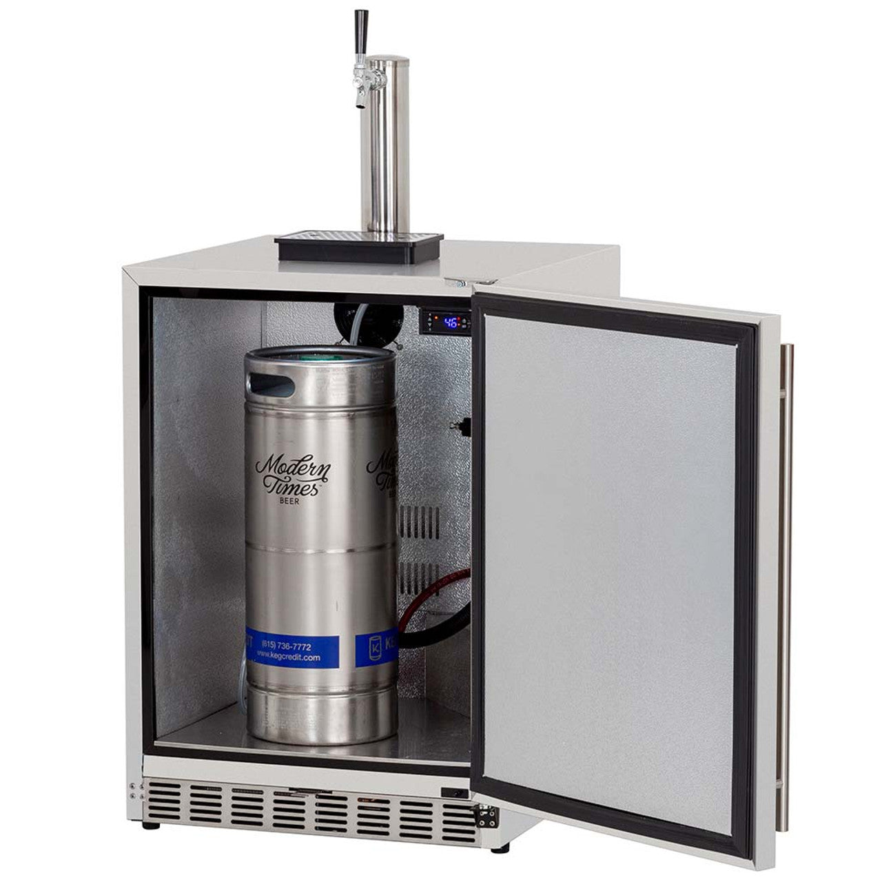 TrueFlame 24" 6.6 C.u. Deluxe Outdoor Rated Kegerator (Available in 3 Tap Types) - AMD-RFR-24DK