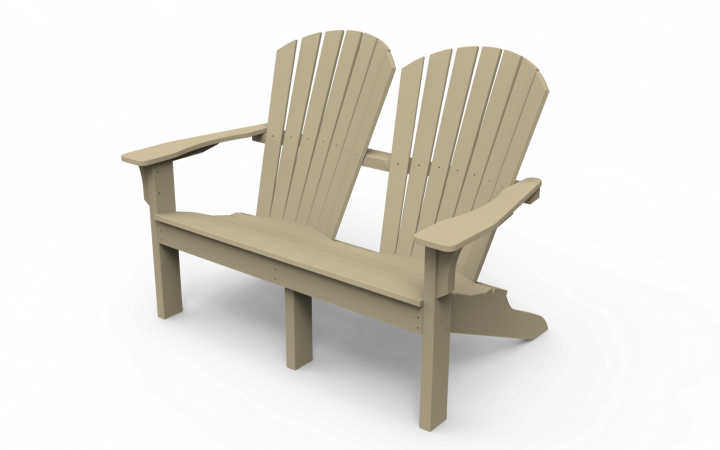 Seaside Casual Adirondack Shellback Love Seat - 020