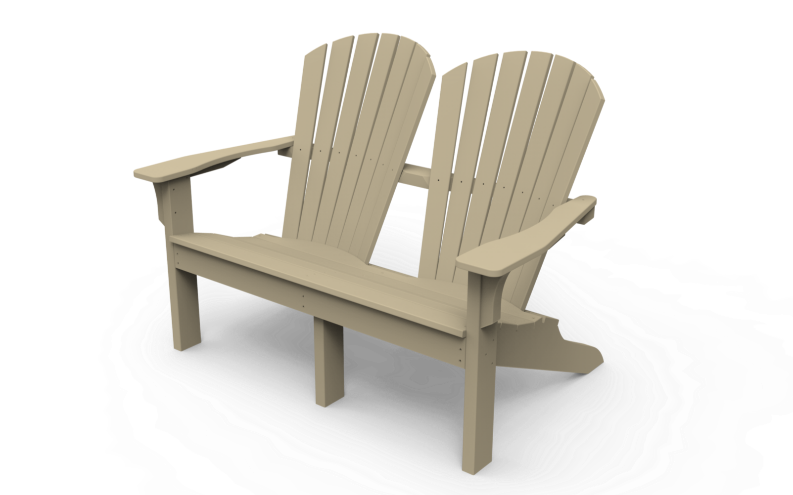 Seaside Casual Adirondack Shellback Love Seat - 020