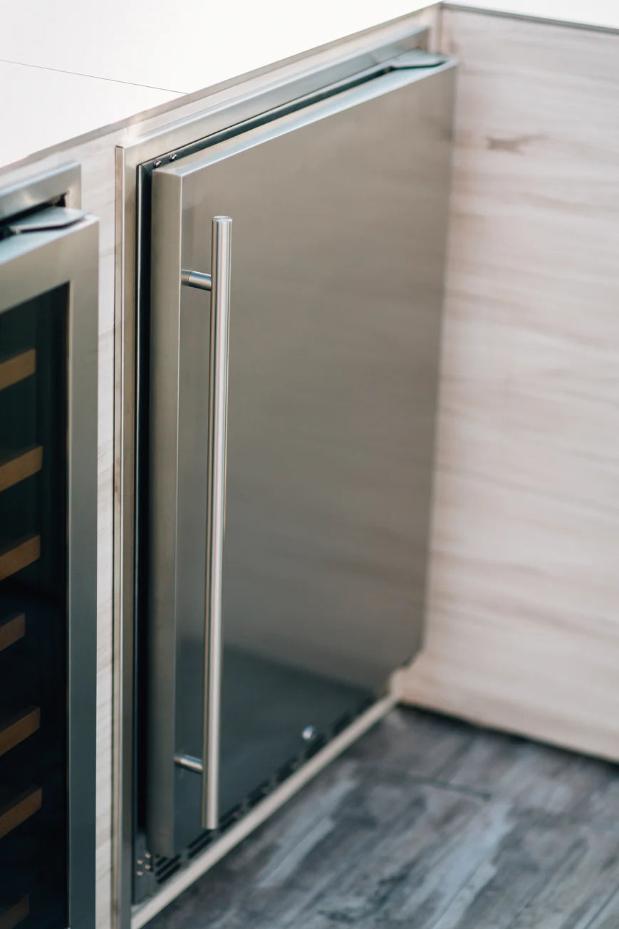 TrueFlame 24" 5.1c Outdoor Rated Fridge (Available in 2 Door Types) - AMD-RFR-24S-A