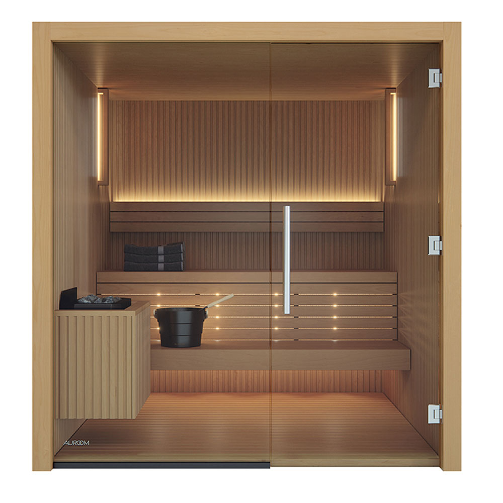 Auroom Libera Glass Indoor Sauna Kit – Elegant & Customizable (Up to 6 Persons)