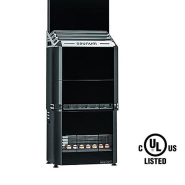 Saunum Air 5 Sauna Heater –  4.8kW Air Series w/ Climate Equalizer, Black
