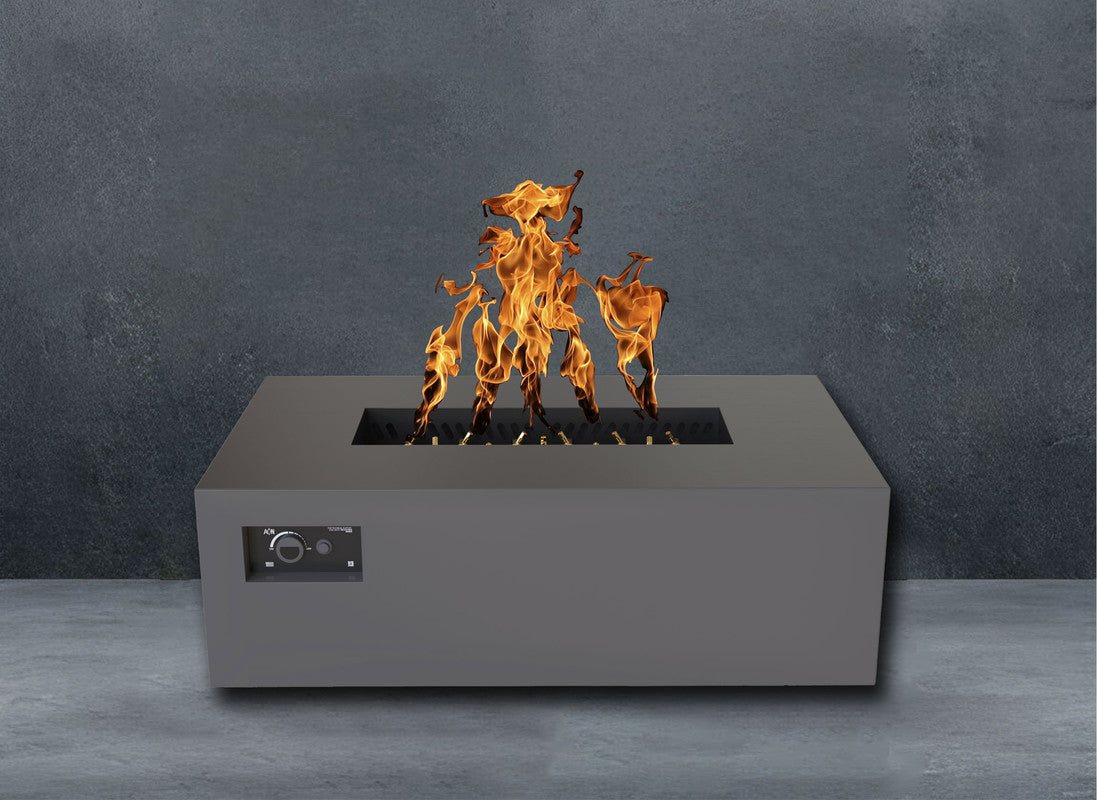 Warming Trends AON R48-Rectangle 48 in x 30 in x 18 in Fire Table, Charcoal, PBIK Ignition, NG