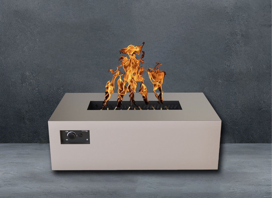 Warming Trends AON R48-Rectangle 48 in x 30 in x 18 in Fire Table, Sand Pebble, Platinum Ignition, NG