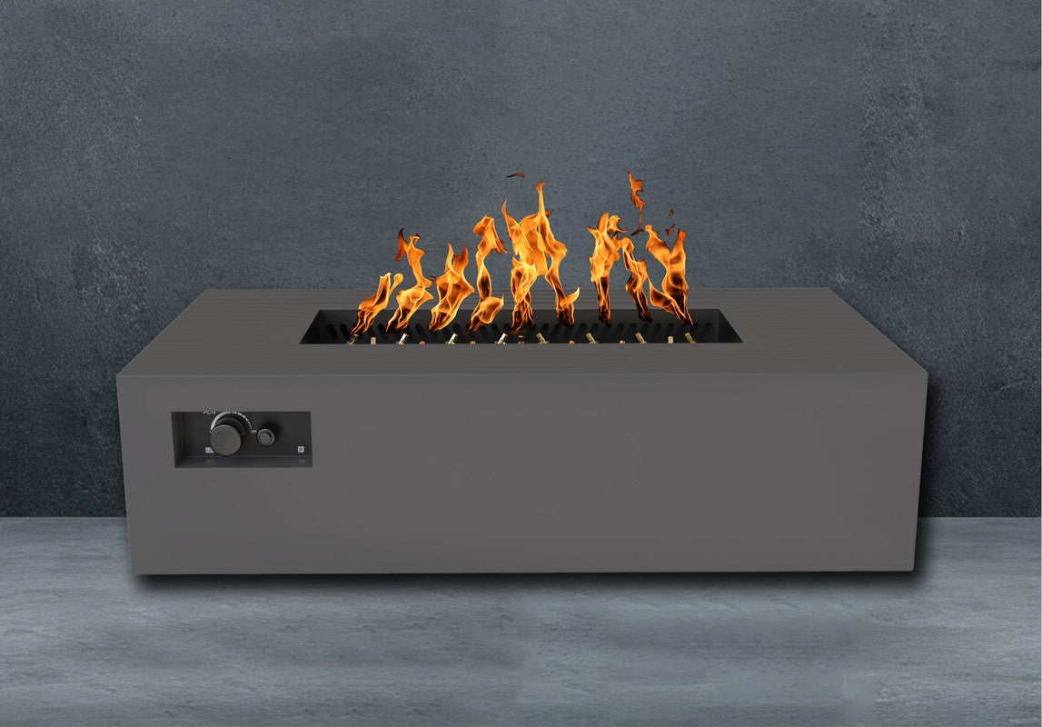 Warming Trends AON R60-Rectangle 60 in x 34 in x 18 in Fire Table, Charcoal, Platinum Ignition, NG