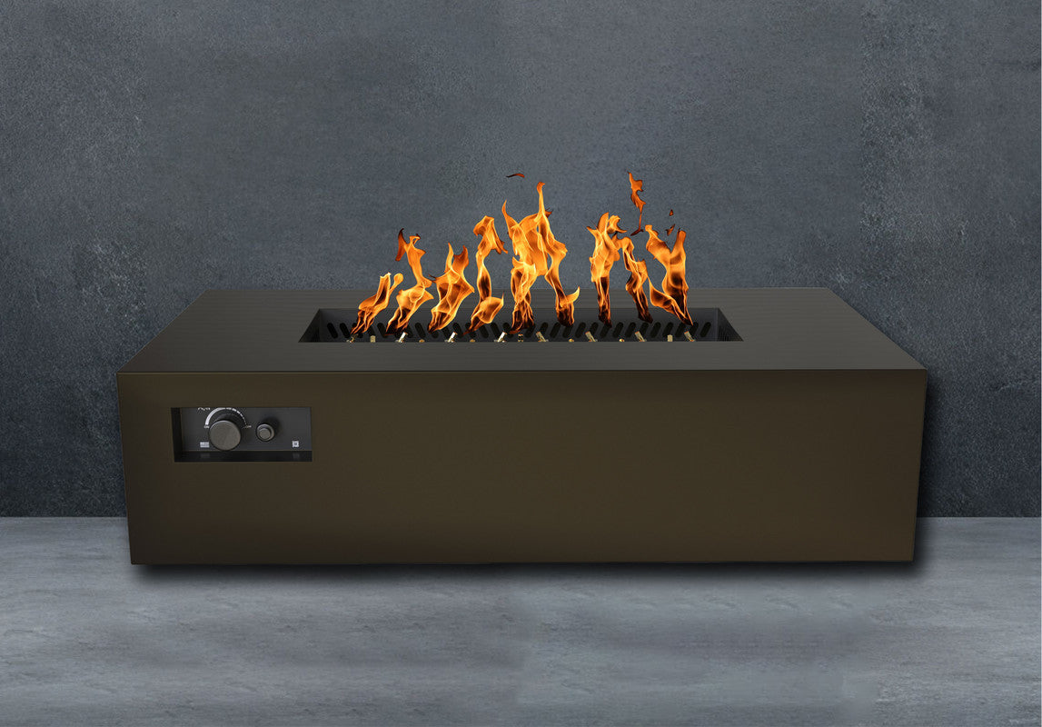 Warming Trends AON R60-Rectangle 60 in x 34 in x 18 in Fire Table, Bronze, Platinum Ignition, LP