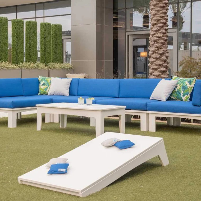 Ledge Lounger Backyard & Portable Cornhole Toss Board Set
