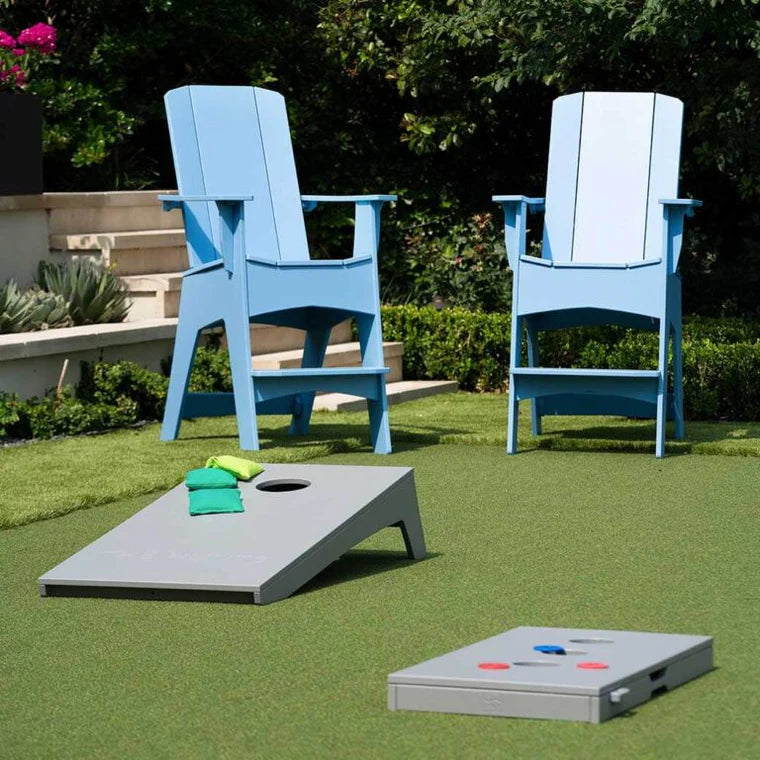 Ledge Lounger Backyard & Portable Cornhole Toss Board Set