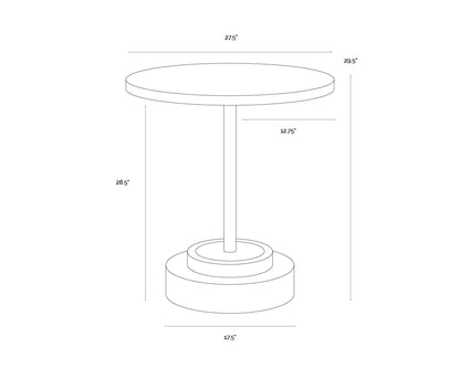 SUNPAN Marlowe Bistro Table – 27.5"
