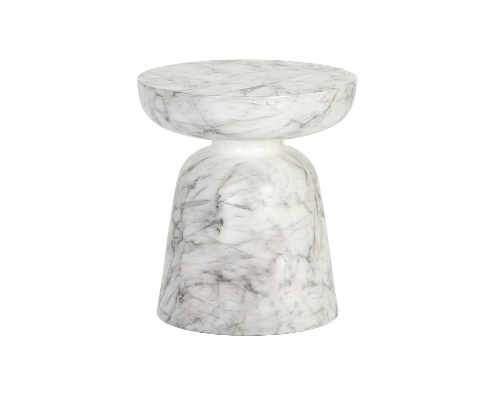 SUNPAN Lucida End Table - Marble Look