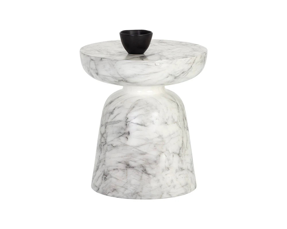 SUNPAN Lucida End Table - Marble Look