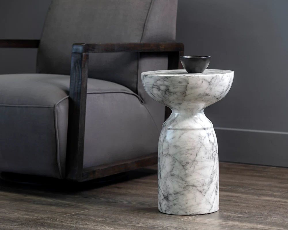 SUNPAN Goya End Table - Marble Look