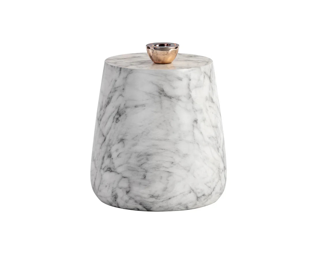 SUNPAN Aries End Table - Marble Look