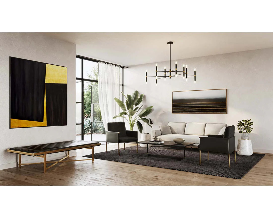 SUNPAN Aries End Table - Marble Look