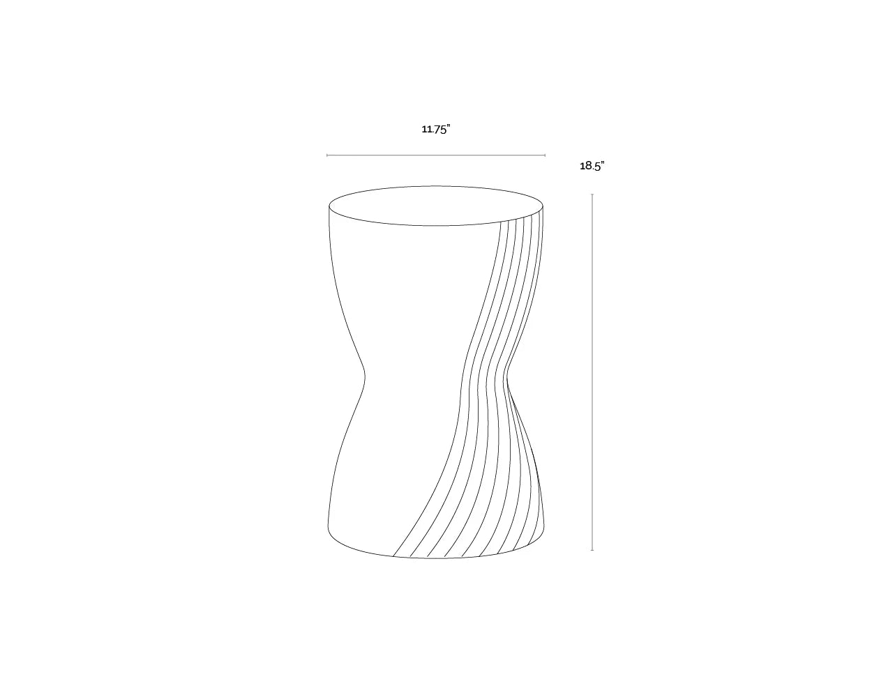SUNPAN Cara End Table - Marble Look