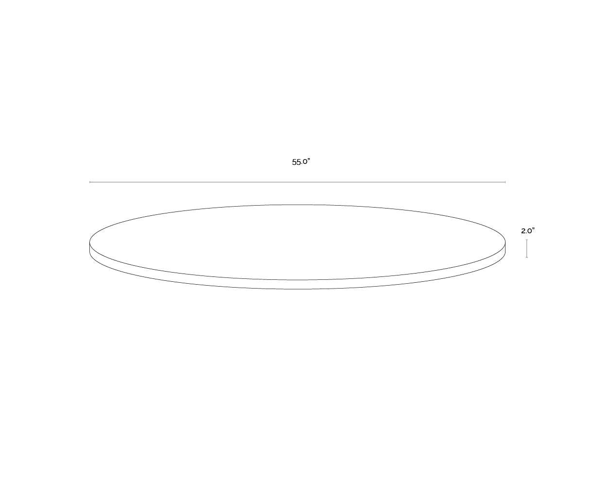 SUNPAN Cypher Dining Table Top - Marble Look – 55"