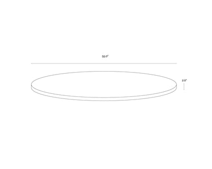 SUNPAN Cypher Dining Table Top - Marble Look – 55"