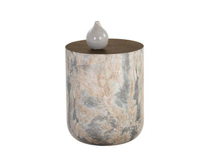 SUNPAN Diaz End Table - Marble Look