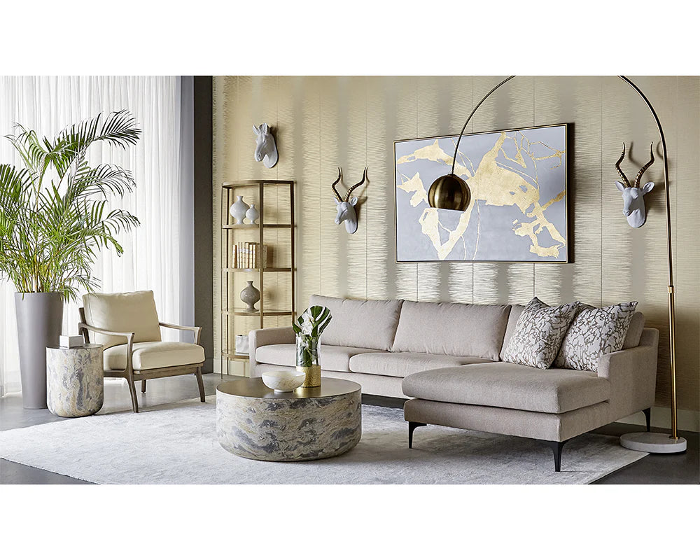 SUNPAN Diaz End Table - Marble Look
