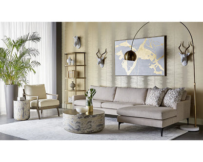 SUNPAN Diaz End Table - Marble Look