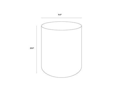 SUNPAN Diaz End Table - Marble Look
