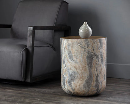 SUNPAN Diaz End Table - Marble Look