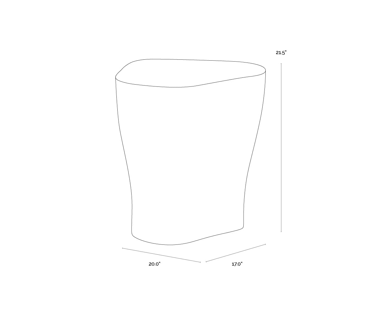 SUNPAN Dali End Table - White - Large