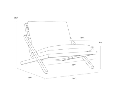 SUNPAN Bari Lounge Chair – Charcoal