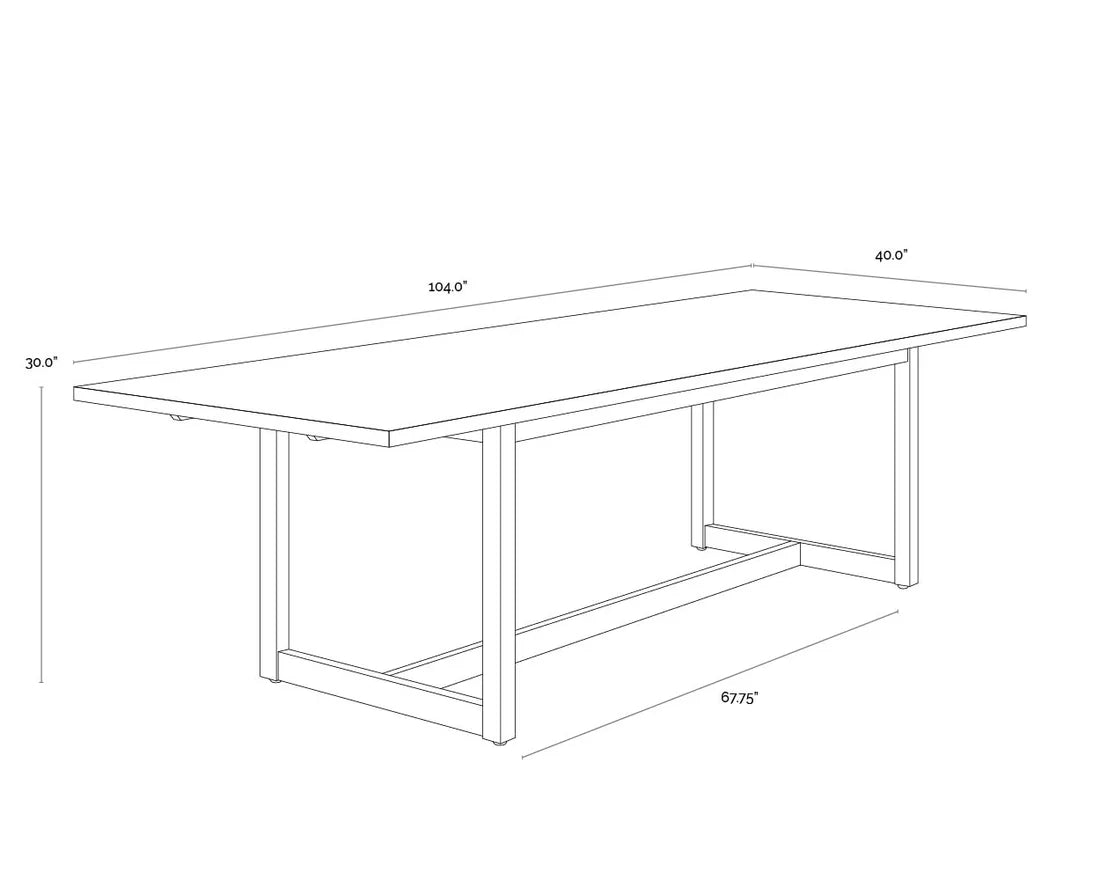 SUNPAN Geneve Extension Dining Table - 83" – 107"