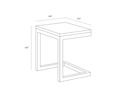 SUNPAN Geneve C-shaped End Table