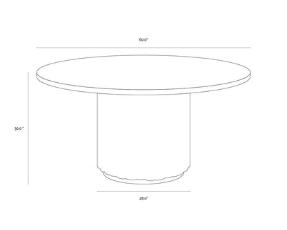 SUNPAN Riviera Dining Table - 60" – Round