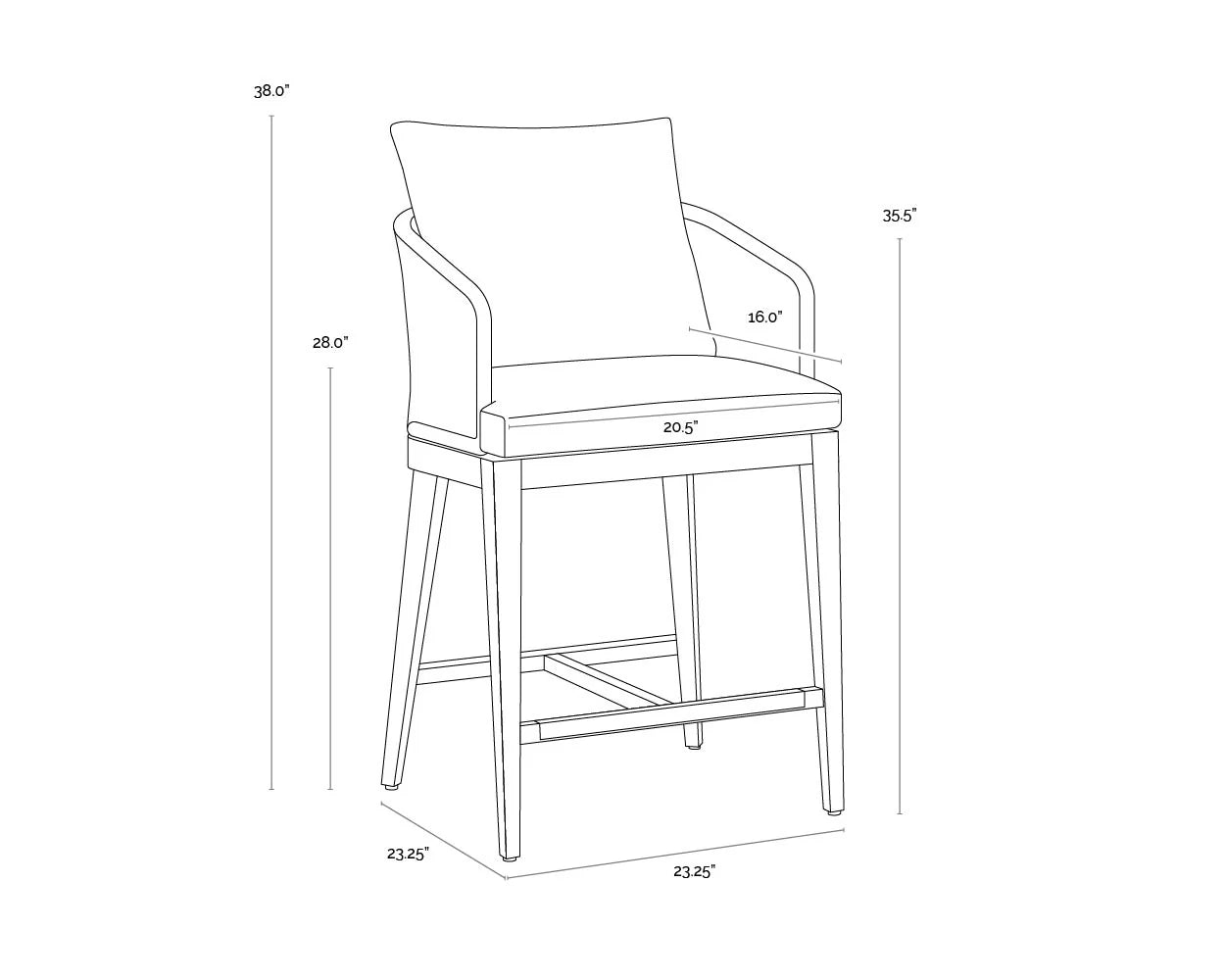 SUNPAN Capri Counter Stool – Natural