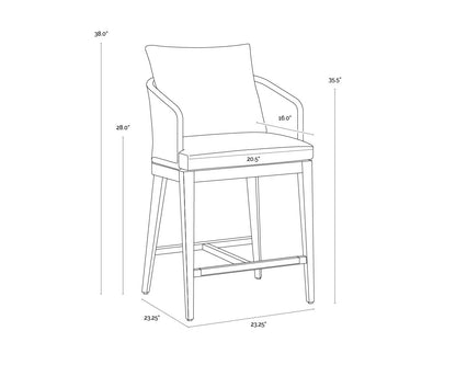 SUNPAN Capri Counter Stool – Natural