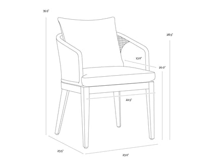 SUNPAN Capri Dining Armchair - Drift Brown