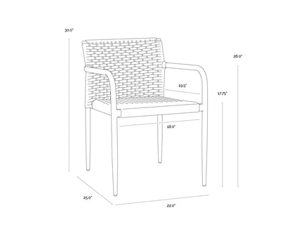 SUNPAN Casella Stackable Dining Armchair