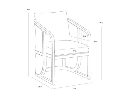 SUNPAN Palermo Dining Chair – Charcoal