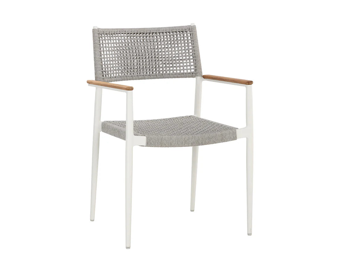 SUNPAN Nava Stackable Dining Armchair – White
