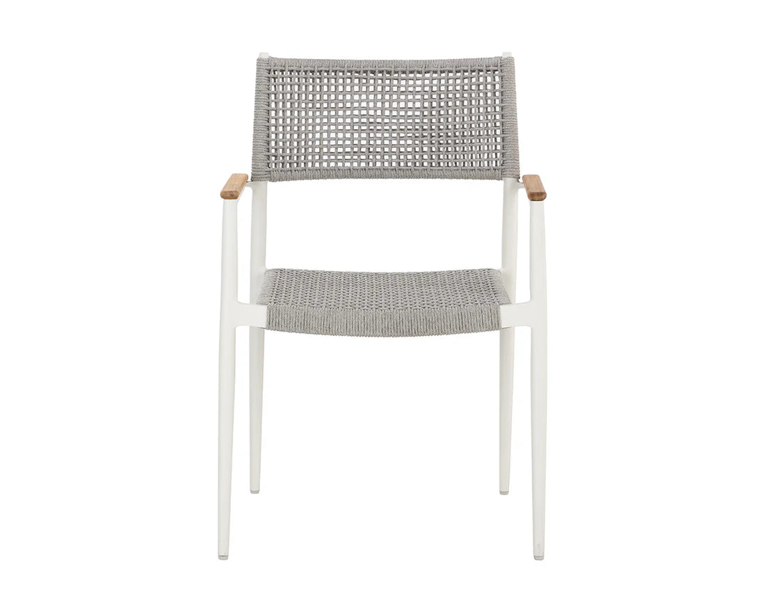 SUNPAN Nava Stackable Dining Armchair – White