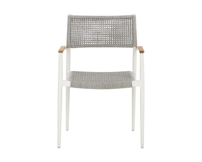 SUNPAN Nava Stackable Dining Armchair – White