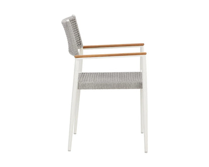 SUNPAN Nava Stackable Dining Armchair – White